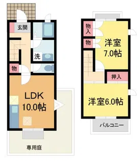 ディアコート夙川【1階】の間取り