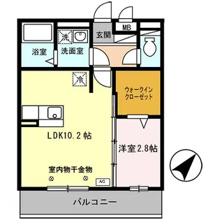 ラベニール【303号室】の間取り