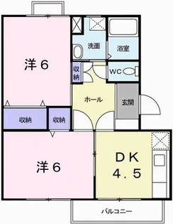 ハイツシャムロック【1階】の間取り