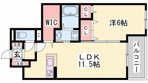 OA FLAT御立東II【2階】の間取り