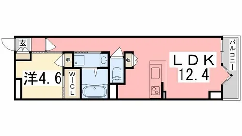 キャッスルコート岩端【5階】の間取り