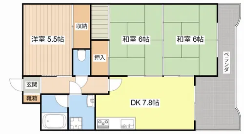 ラフェスタ彦根Ⅰ【505号室】の間取り