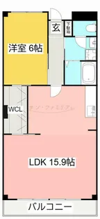 赤岩口グリーンハイツ【303号室】の間取り