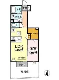 ルーチェ B【102号室】の間取り