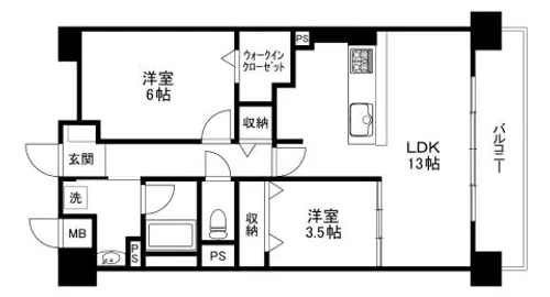 berry blue高槻【203号室】の間取り