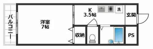 サンティー天川【204号室】の間取り