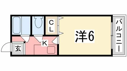 キューブM&M【202号室】の間取り