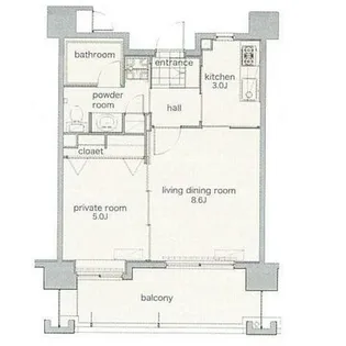 リアンシエルブルー東比恵【7階】の間取り