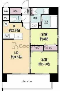 ブランシエスタ千早RJR【12階】の間取り