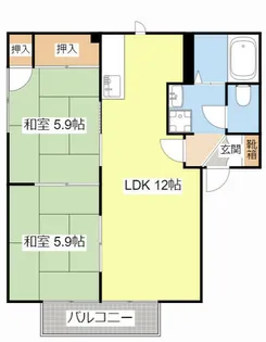 コーポ・アルバ【0101号室】の間取り