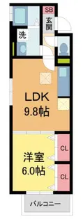 ウィルモア宝塚【1階】の間取り