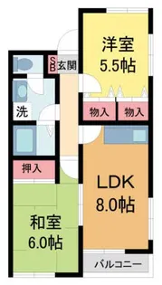 コンフォート西夙川【2階】の間取り