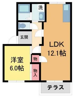 フレグランス宝塚II【101号室】の間取り