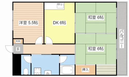 グランパレス南海【3階】の間取り