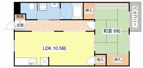 レドンダカサ追分【204号室】の間取り