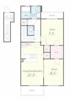 チェリーカーサ1番館【203号室】の間取り