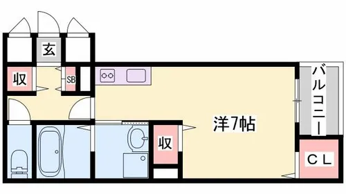 Clair市役所前【405号室】の間取り