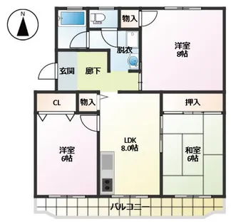 メゾンティックII【201号室】の間取り