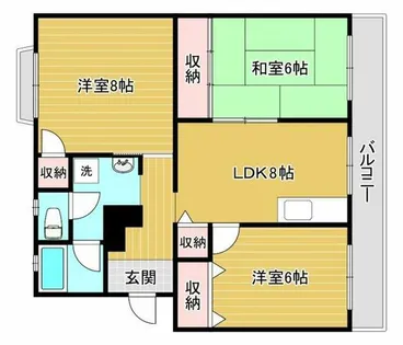 メゾンティックII【205号室】の間取り