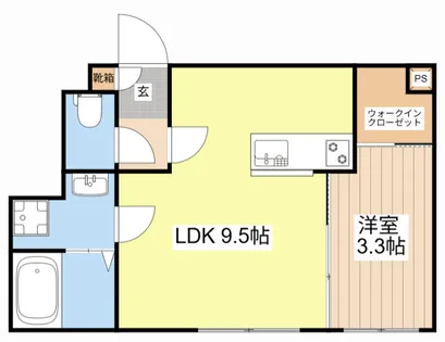 イオ・リアン坂本Ⅱ(仮)【101号室】の間取り