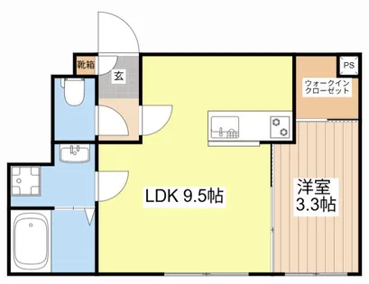 イオ・リアン坂本Ⅱ(仮)【102号室】の間取り