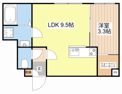イオ・リアン坂本Ⅱ(仮)【106号室】の間取り