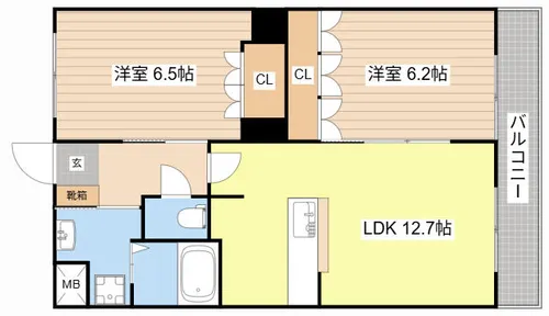 シェーン ブルンT&M【2階】の間取り