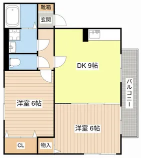 グローバルハウスEN【1階】の間取り