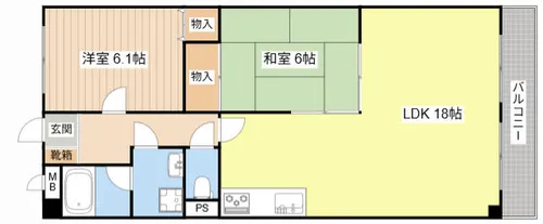ラフェスタ彦根Ⅱ【602号室】の間取り