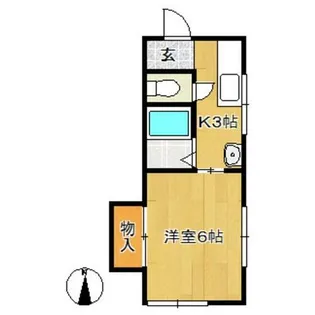 第10ハイツ大川【101号室】の間取り