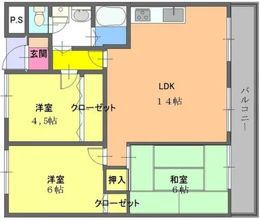 3LDKの間取り画像