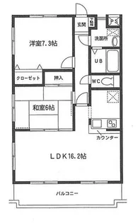 エスペランサ【203号室】の間取り