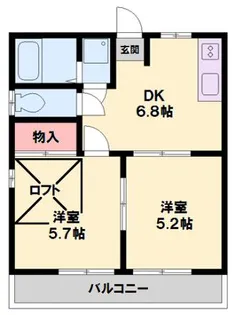 ルナメイト【2階】の間取り