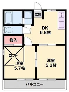 ルナメイト【2階】の間取り