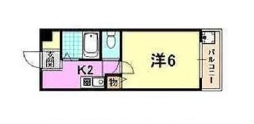 K-court西代【402号室】の間取り