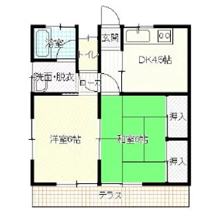 猪口アパート【201号室】の間取り