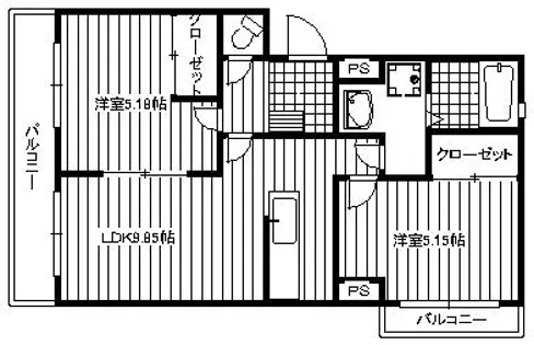 下地ビル【304号室】の間取り