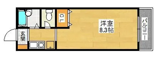 サンビレッジ豊中【3階】の間取り