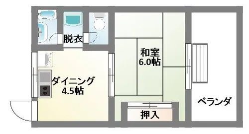 湊川コーポ【310号室】の間取り