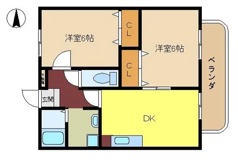 フォレストベイス広瀬【1階】の間取り
