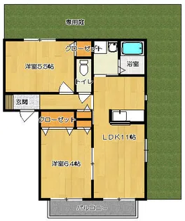 カサグランデ【1階】の間取り