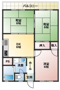 福岡県飯塚市東徳前【マンション】の間取り