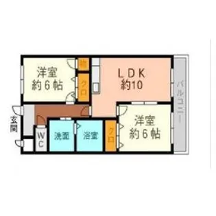 トレステーラ花みず木【3階】の間取り