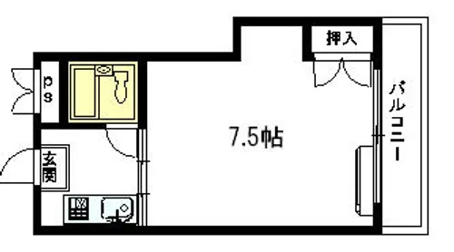 第二力丸サンハイツ【2階】の間取り