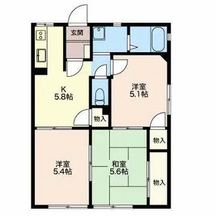 フレグランス汐崎【1F号室】の間取り