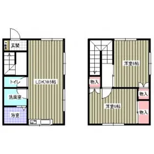福岡県北九州市小倉北区黒原2丁目【タウンハウス】の間取り