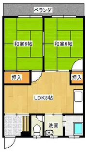 コーポ順【403号室】の間取り