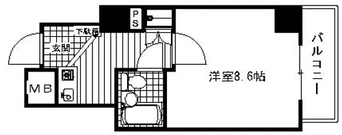 ホーユウコンフォルト二条城前【302号室】の間取り