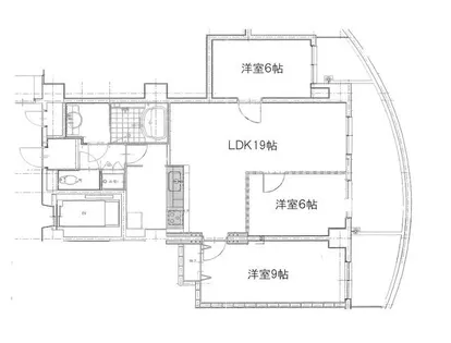 シルクヴェール城乾【503号室】の間取り