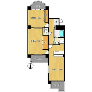 エトワール共栄【10階】の間取り